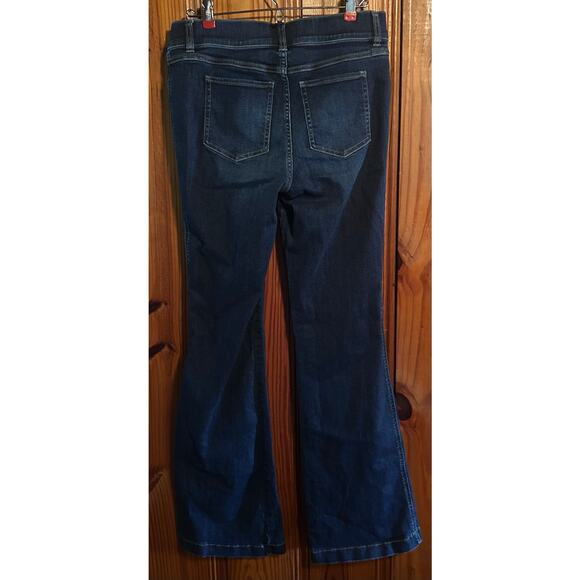 Spanx women’s pull on flare/wide leg jeans stretch size large - Picture 3 of 4